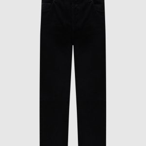 Black jeans with logo patch Saint Laurent