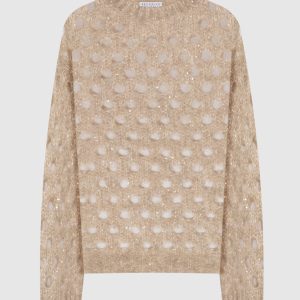 Beige sweater with wool Brunello Cucinelli