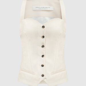 Beige top with wool Philosophy di Lorenzo Serafini