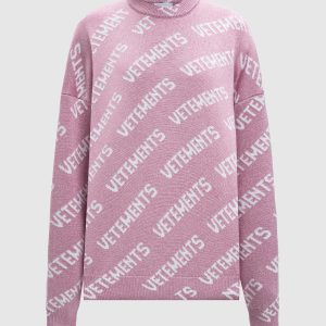 Pink sweater with wool and lurex Vetements