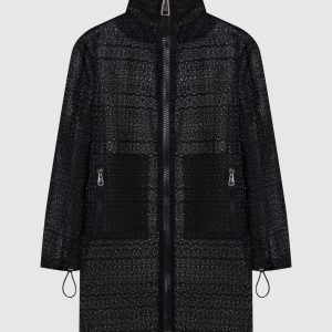 Black openwork coat Ermanno Scervino