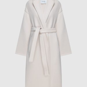 Beige wool and cashmere coat Yves Salomon