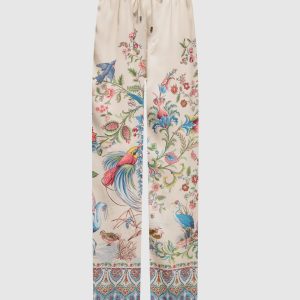 Beige printed pants Etro