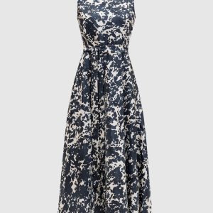 MARTINA blue printed silk dress Max Mara