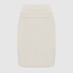 Beige skirt with logo Tom Ford
