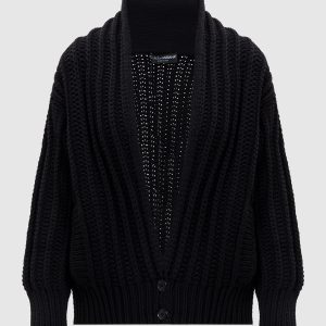 Black wool cardigan Dolce&Gabbana