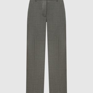 Gray wool trousers with monil chain Peserico