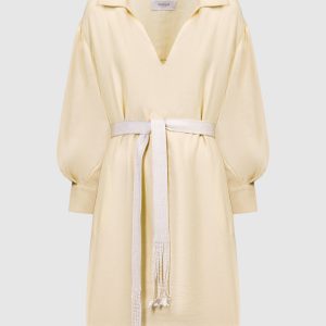 Yellow linen dress Agnona