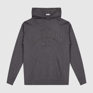 Children's gray sweatshirt with logo patch Dolce&Gabbana