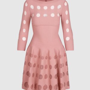 Pink perforated dress Alaia