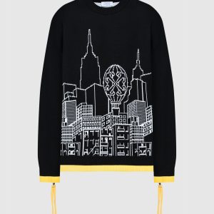 Black Skyline sweater with a pattern Off-White