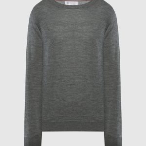 Gray wool and cashmere jumper Brunello Cucinelli