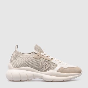 Beige 5050 combo sneakers with logo Stuart Weitzman