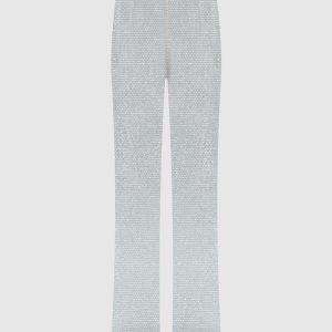 White straight pants with crystals Santa Brands