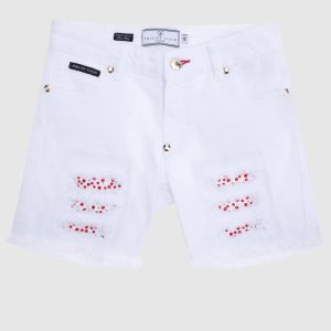 Children's white shorts Philipp Plein
