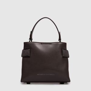 Essence brown leather bag Brunello Cucinelli
