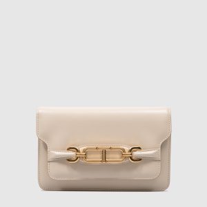 Beige leather cross body bag Tom Ford