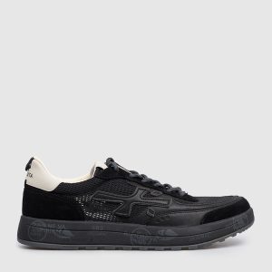 Black NOUS logo print combination sneakers Premiata
