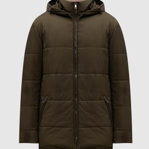 Green quilted jacket with logo monogram engraving Cashmere&Whiskey