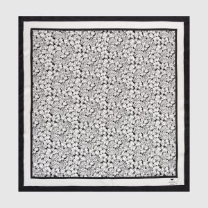 ONESTO white silk scarf with floral print Max Mara Weekend