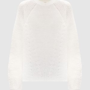 White alpaca sweater with logo Twinset