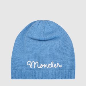 Children's blue wool and cashmere hat Moncler ENFANT