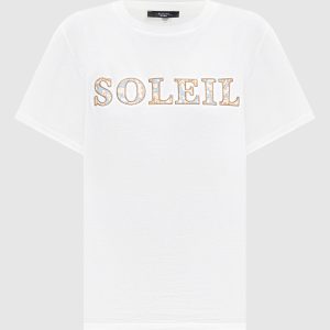 White BORA T-shirt with patch Max Mara Weekend