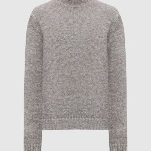 Gray alpaca wool sweater Jil Sander