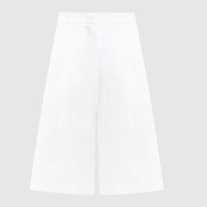 CARAVAN white linen Bermuda shorts Max Mara