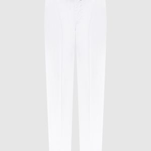 White pants with logo Stefano Ricci