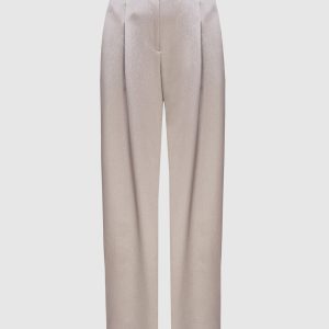 Gray silk trousers Sally LaPointe
