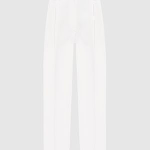 White linen pants with monil chain Brunello Cucinelli