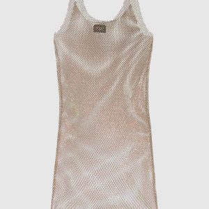 Beige SYDNEY mini dress with crystals Santa Brands