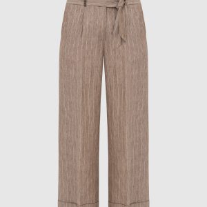 Beige linen trousers Peserico