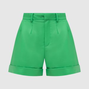 Green leather shorts Simonetta Ravizza