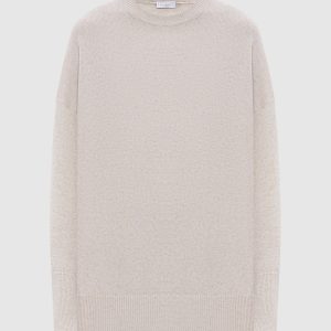 Beige cashmere jumper with monil chain Brunello Cucinelli