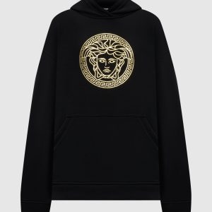 Black hoodie with Medusa print Versace