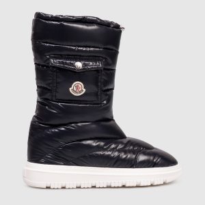 Petit Gaia blue quilted boots Moncler ENFANT