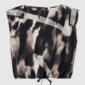 Top with ties in an abstract print Twinset