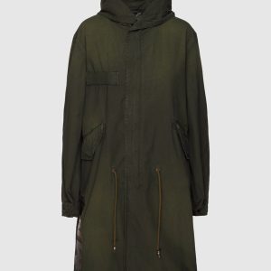 Green parka with back print Mr&Mrs Italy