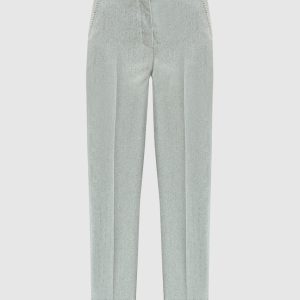 Gray pants made of wool with lurex Peserico