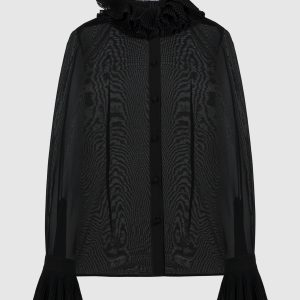 Black silk blouse with pleating Dolce&Gabbana
