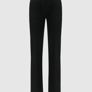 Black flared pants with metallic logo Coperni