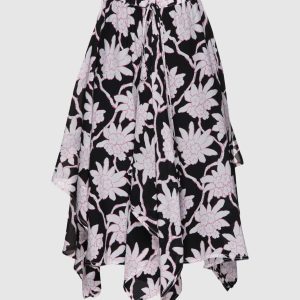Black wool and silk skirt Valentino