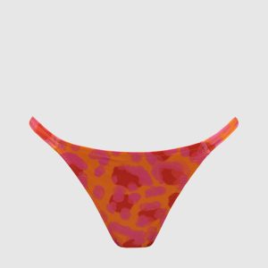 Orange animal print swimsuit panties Vilebrequin