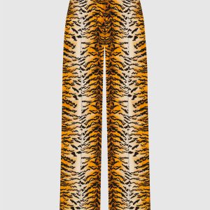 Velvet trousers in animal print Philosophy di Lorenzo Serafini