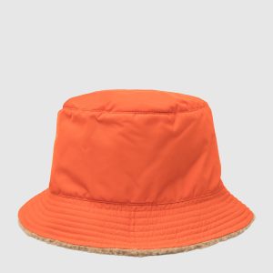 Reversible orange wool bucket hat Meteo By Yves Salomon