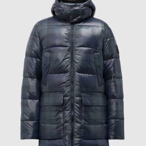 Blue checked jacket with logo Save the duck
