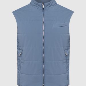Blue quilted vest Enrico Mandelli