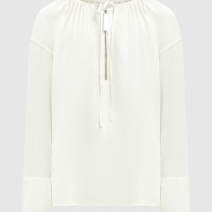 White blouse with drapery Helmut Lang